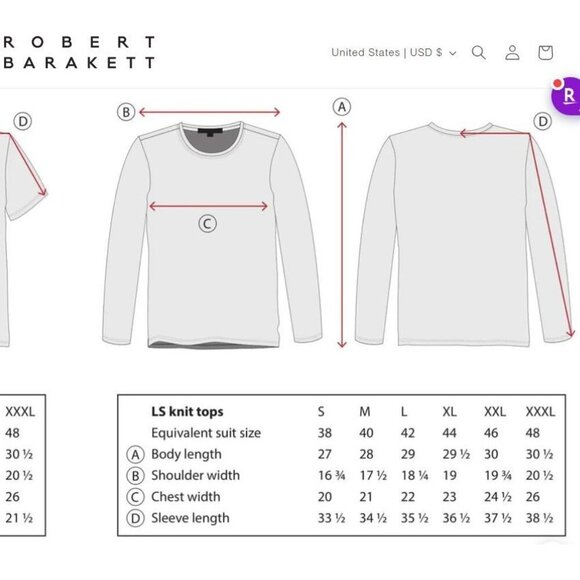 Robert Barakett Mens Wine Crestwood Half Zip Knit Pullover Shirt Sz XXL New - Picture 6 of 10